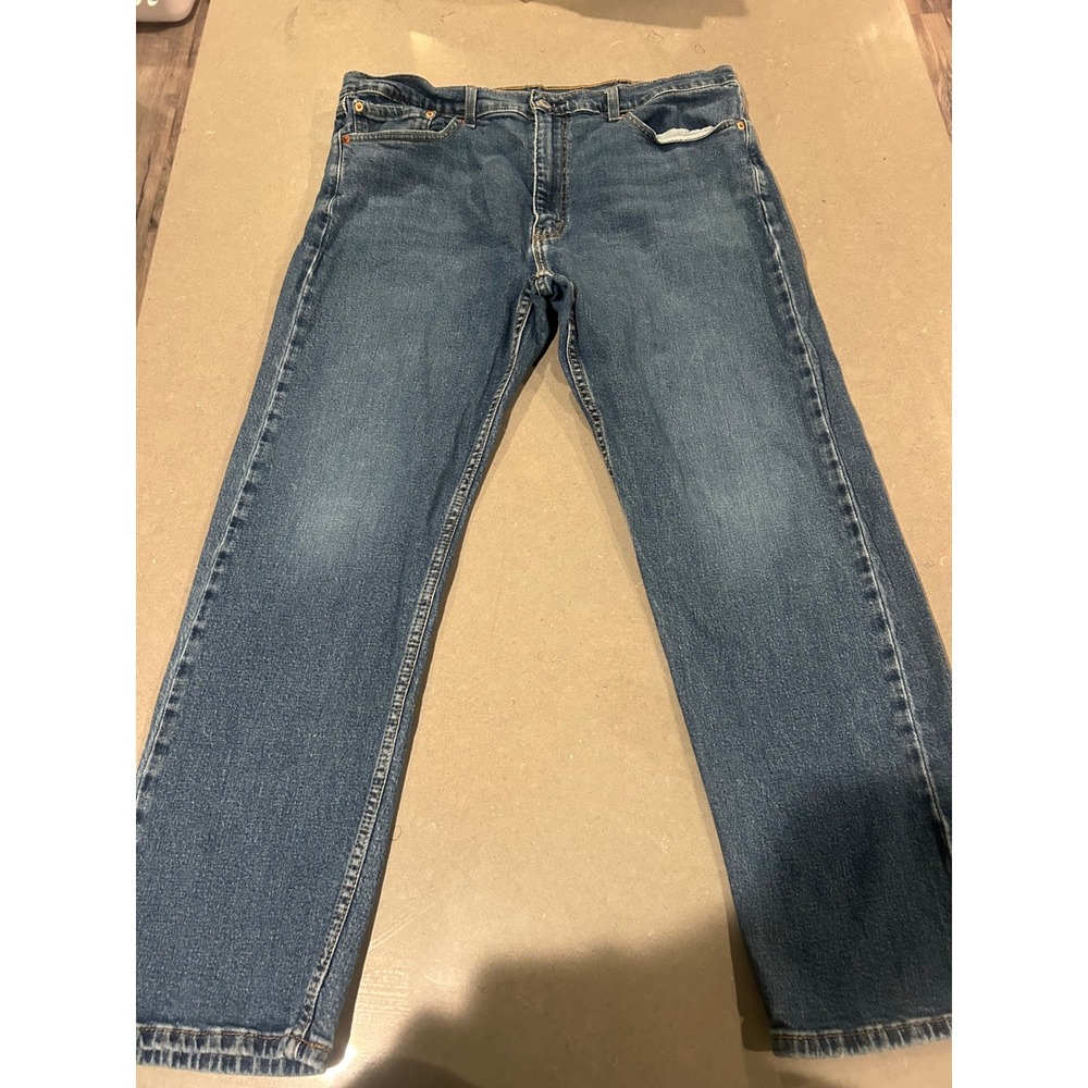Levi Strauss Co 505 Mens W40 L30 Blue Wash Straight Leg Denim‎ Jeans